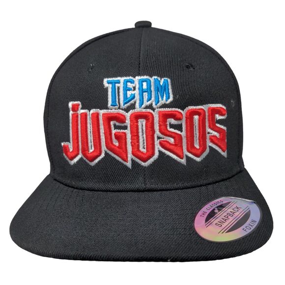 Foxin Men's Snapback Hat Black Adjustable Team Jugosos Embroidered Logo - Picture 1 of 9